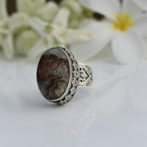 Shop Agate Rings! Crazy Lace Agate Ring, Natural Gemstone Ring, Agate Jewelry, Sardonyx Ring, Made For Her, Gift Ring, Designer Ring, Bali Ring, Statement | Natural genuine Agate rings, simple unique handcrafted gemstone rings. #rings #jewelry #shopping #gift #handmade #fashion #style #affiliate #ad
