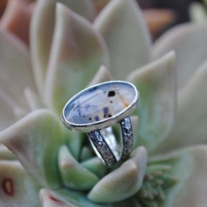 Shop Agate Rings! Size 5.5, Montana Agate Ring, Sterling Silver Agate Ring, Montana Agate Jewelry | Natural genuine Agate rings, simple unique handcrafted gemstone rings. #rings #jewelry #shopping #gift #handmade #fashion #style #affiliate #ad