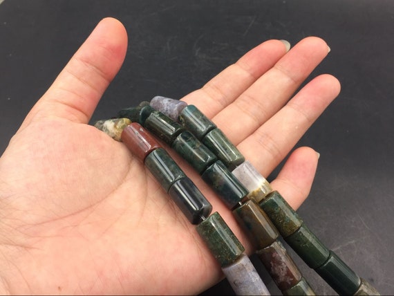 10x16mm Indian Agate Fancy Agate Tube Beads Cylinder Beads Round Tube Beads High Quality Jewelry Supplies Bulk Wholesale