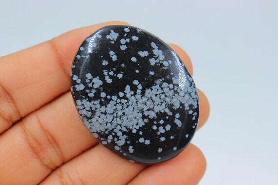 Amazing Quality Snowflake Obsidian Cabochon, Wire Wrapping, Natural Snowflake Obsidian  Stone, Jewellery, Snowflake Cabochon, Loose Stone