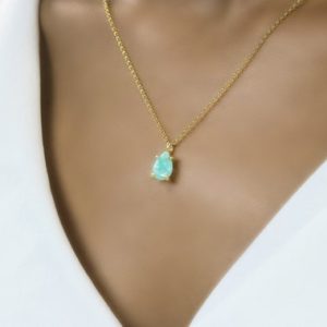 Pear Shape Amazonite Necklace · Genuine Amazonite Teardrop Pendant · Dainty Pendant Necklace · Simple Gemstone Pendant | Natural genuine Amazonite pendants. Buy crystal jewelry, handmade handcrafted artisan jewelry for women.  Unique handmade gift ideas. #jewelry #beadedpendants #beadedjewelry #gift #shopping #handmadejewelry #fashion #style #product #pendants #affiliate #ad