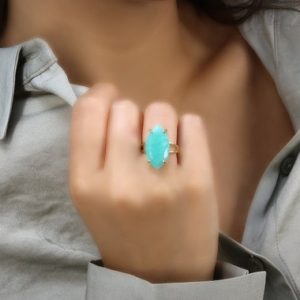 Shop Amazonite Rings! Gold Marquise Cut Ring · Amazonite Ring For Women · Large Solitaire Ring · Bridal Ring · Promise Ring · Proposal Ring Gemstone | Natural genuine Amazonite rings, simple unique alternative gemstone engagement rings. #rings #jewelry #bridal #wedding #jewelryaccessories #engagementrings #weddingideas #affiliate #ad