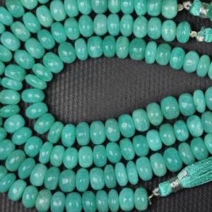 Shop Amazonite Rondelle Beads! 8 inch long strand SMOOTH AMAZONITE rondelle beads 8 — 8.5 mm | Natural genuine rondelle Amazonite beads for beading and jewelry making.  #jewelry #beads #beadedjewelry #diyjewelry #jewelrymaking #beadstore #beading #affiliate #ad