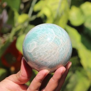 Shop Amazonite Shapes! Natural 90MM Amazonite Metaphysical Chakra Stone Aura Healing Power Spirit Sphere Ball | Natural genuine stones & crystals in various shapes & sizes. Buy raw cut, tumbled, or polished gemstones for making jewelry or crystal healing energy vibration raising reiki stones. #crystals #gemstones #crystalhealing #crystalsandgemstones #energyhealing #affiliate #ad
