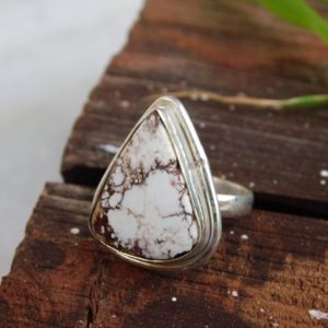 American Wild Horse magnesite gemstone ring* sterling silver ring* handmade Ring* Wild Horse magnesite jewelry* promise ring* wedding ring | Natural genuine Array rings, simple unique alternative gemstone engagement rings. #rings #jewelry #bridal #wedding #jewelryaccessories #engagementrings #weddingideas #affiliate #ad