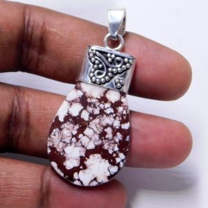 American Wild horse magnesite, pendant, sterling silver, fine silver, teardrop | Natural genuine Array pendants. Buy crystal jewelry, handmade handcrafted artisan jewelry for women.  Unique handmade gift ideas. #jewelry #beadedpendants #beadedjewelry #gift #shopping #handmadejewelry #fashion #style #product #pendants #affiliate #ad