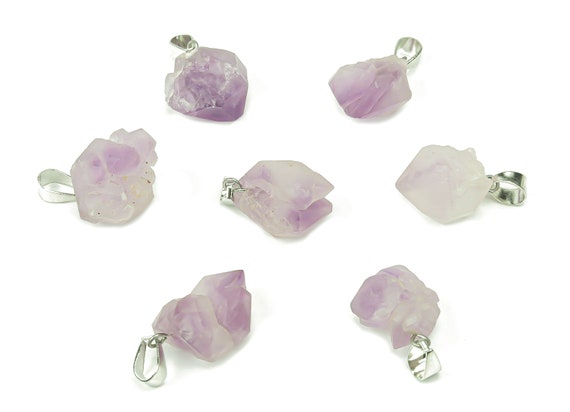 Amethyst Cluster Pendant - Crystal Pendant – Natural Necklaces - Jewelry Making Supplies - Nc1034