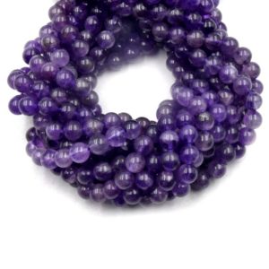 Shop Amethyst Round Beads! Amethyst Beads | Smooth Amethyst Round Beads | 6mm 8mm 10mm | Natural Gemstone Beads | Natural genuine round Amethyst beads for beading and jewelry making.  #jewelry #beads #beadedjewelry #diyjewelry #jewelrymaking #beadstore #beading #affiliate #ad