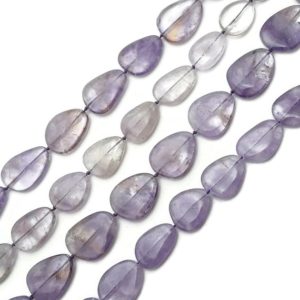Ametrine Amethyst Irregular Oval Teardrop Beads 20x30mm 30x40mm 15.5" Strand | Natural genuine other-shape Gemstone beads for beading and jewelry making.  #jewelry #beads #beadedjewelry #diyjewelry #jewelrymaking #beadstore #beading #affiliate #ad
