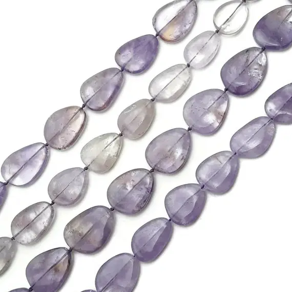 Ametrine Amethyst Irregular Oval Teardrop Beads 20x30mm 30x40mm 15.5" Strand