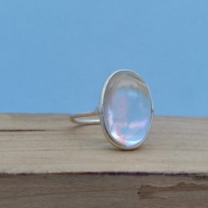 Rainbow crystal stone, sterling silver 925, stone ring, Jewelry, Indian jewelry, gold finish, Rainbow flash ring | Natural genuine Gemstone rings, simple unique handcrafted gemstone rings. #rings #jewelry #shopping #gift #handmade #fashion #style #affiliate #ad