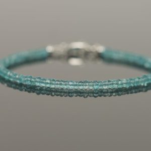 Shop Apatite Bracelets! Dainty Light Blue Apatite, Apatite Bracelet, Natural Blue Gemstone Bracelet | Natural genuine Apatite bracelets. Buy crystal jewelry, handmade handcrafted artisan jewelry for women.  Unique handmade gift ideas. #jewelry #beadedbracelets #beadedjewelry #gift #shopping #handmadejewelry #fashion #style #product #bracelets #affiliate #ad