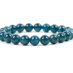 Shop Apatite Bracelets! Apatite Bracelet, Natural Dark Blue Apatite Bracelet made with High Quality 8mm Round Beads, Handmade Gemstone Jewelry | Natural genuine Apatite bracelets. Buy crystal jewelry, handmade handcrafted artisan jewelry for women.  Unique handmade gift ideas. #jewelry #beadedbracelets #beadedjewelry #gift #shopping #handmadejewelry #fashion #style #product #bracelets #affiliate #ad