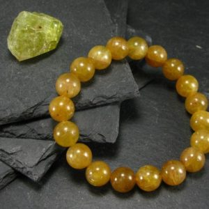 Shop Apatite Jewelry! Rare Golden Apatite Genuine Bracelet From Mexico ~ 7 Inches  ~ 10mm Round Beads | Natural genuine Apatite jewelry. Buy crystal jewelry, handmade handcrafted artisan jewelry for women.  Unique handmade gift ideas. #jewelry #beadedjewelry #beadedjewelry #gift #shopping #handmadejewelry #fashion #style #product #jewelry #affiliate #ad