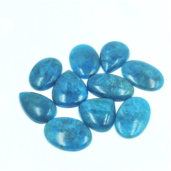 Wholesale Lot Neon Apatite Stone 5 Pc / 10 Pc Lot Mix Shape 25 To 30 Mm Cabochon Gemstone Jewelry Stone Free Shipping