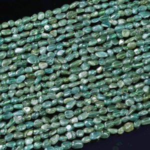 Shop Apatite Chip & Nugget Beads! 6-8MM Natural Green Apatite Gemstone Pebble Nugget Loose Beads (D186) | Natural genuine chip Apatite beads for beading and jewelry making.  #jewelry #beads #beadedjewelry #diyjewelry #jewelrymaking #beadstore #beading #affiliate #ad