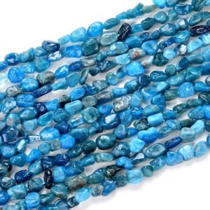 Shop Apatite Chip & Nugget Beads! 6-8MM Natural Apatite Gemstone Pebble Nugget Loose Beads (D185) | Natural genuine chip Apatite beads for beading and jewelry making.  #jewelry #beads #beadedjewelry #diyjewelry #jewelrymaking #beadstore #beading #affiliate #ad