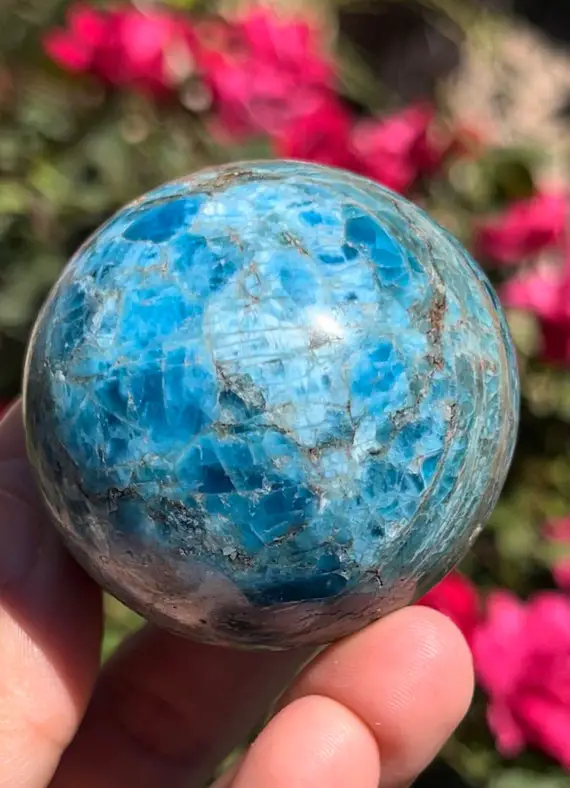 40-55mm Blue Apatite Sphere | Blue Crystal Sphere | Blue Crystals |