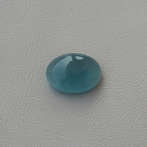Milky Aquamarine Cabochon Loose Gemstone 25x18mm Natural Oval Cut Stone 27.14 Ct