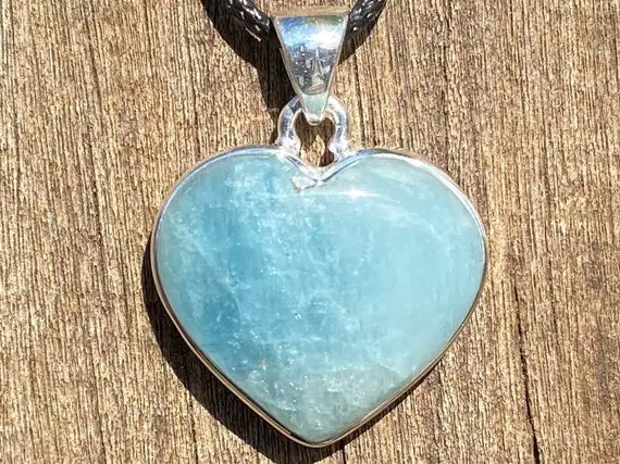 Aquamarine 925 Silver Healing Stone Necklace For Your Throat Chakra With Positive Energy!