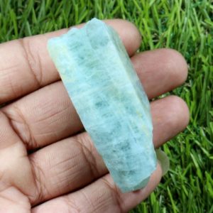 Shop Raw & Rough Aquamarine Stones! Specimen Aquamarine Raw Loose Gemstone Big Size Aquamarine Gemstone 64×23 MM 323 Carat Faceted Rough Aquamarine Gemstone | Natural genuine stones & crystals in various shapes & sizes. Buy raw cut, tumbled, or polished gemstones for making jewelry or crystal healing energy vibration raising reiki stones. #crystals #gemstones #crystalhealing #crystalsandgemstones #energyhealing #affiliate #ad
