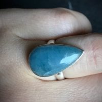 Natural Aquamarine Sterling Silver Ring Size 6.5 | Natural genuine Gemstone jewelry. Buy crystal jewelry, handmade handcrafted artisan jewelry for women.  Unique handmade gift ideas. #jewelry #beadedjewelry #beadedjewelry #gift #shopping #handmadejewelry #fashion #style #product #jewelry #affiliate #ad