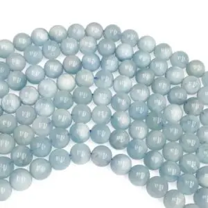 Shop Aquamarine Round Beads! 6mm Aquamarine Beads, Round Gemstone Beads, Wholesale Beads | Natural genuine round Aquamarine beads for beading and jewelry making.  #jewelry #beads #beadedjewelry #diyjewelry #jewelrymaking #beadstore #beading #affiliate #ad