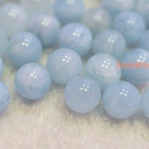 6PCS 10mm A Natural Aquamarine round undrilled beads, High quality light blue color single DIY jewelry beads, milky light blue gemstone HGS | Natural genuine beads Array beads for beading and jewelry making.  #jewelry #beads #beadedjewelry #diyjewelry #jewelrymaking #beadstore #beading #affiliate #ad