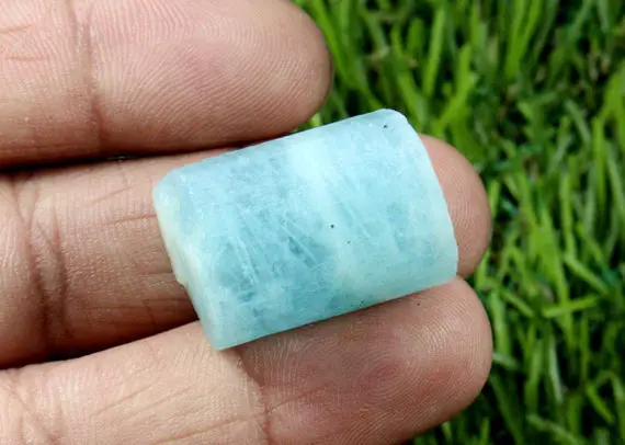 Aaa+ Grade Blue Aquamarine Faceted Raw Gemstone Natural Aquamarine Pendant Size Gemstone Rough Loose Gemstone 74.60 Ct 24x18 Mm