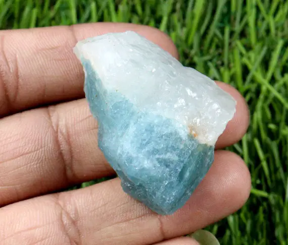Large Aquamarine Raw Stone - Blue Aquamarine Healing Crystals & Stones - Raw Aquamarine March Birthstone - 45x21mm Aquamarine Rough