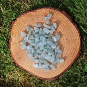 Shop Tumbled Aquamarine Crystals & Pocket Stones! Aquamarine Chips Tumbled 5 chips per bag | Natural genuine stones & crystals in various shapes & sizes. Buy raw cut, tumbled, or polished gemstones for making jewelry or crystal healing energy vibration raising reiki stones. #crystals #gemstones #crystalhealing #crystalsandgemstones #energyhealing #affiliate #ad