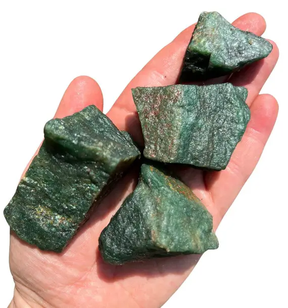 Raw Green Aventurine Dark Green (0.5" - 3.25") Raw Green Aventurine Stone - Healing Crystals And Stones - Raw Green Aventurine Crystal