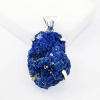 Azurite Pendant, 925 Sterling Silver, Blue Raw Stone, Boho Pendant, Halloween Gift, Valentine's Gift, Hippie Pendant. Free Shipping. | Natural genuine Gemstone jewelry. Buy crystal jewelry, handmade handcrafted artisan jewelry for women.  Unique handmade gift ideas. #jewelry #beadedjewelry #beadedjewelry #gift #shopping #handmadejewelry #fashion #style #product #jewelry #affiliate #ad