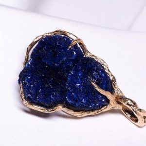 Shop Azurite Pendants! Azurite Gold Pendant Raw Crystal Azurite Blue Gemstone 14K Gold Necklace Fine Genderless Unisex Jewelry Blue Stone Pendantif | Natural genuine Azurite pendants. Buy crystal jewelry, handmade handcrafted artisan jewelry for women.  Unique handmade gift ideas. #jewelry #beadedpendants #beadedjewelry #gift #shopping #handmadejewelry #fashion #style #product #pendants #affiliate #ad