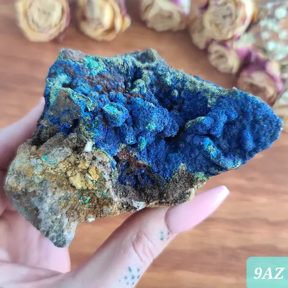 Azurite Malachite Crystal Cluster, Choose Your Large Raw Specimen From Indonesia For Meditation, Crystal Healing, Gifts And Crystal Grids