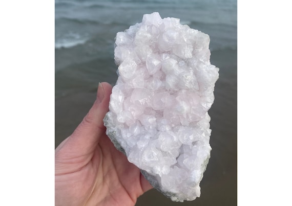 Beautiful Pink Mangano Calcite Crystal Cluster, Druzy Mangano Calcite, Raw Crystal