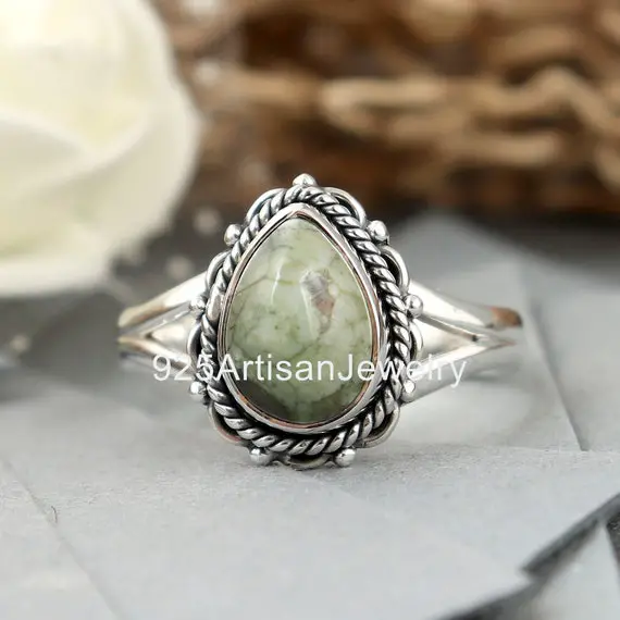 Best Sale ! Rain Forest Jasper Ring, Gemstone Ring, Handmade Ring, 925 Silver Ring, Jasper Stone Ring, Women Ring, Gift For Her Ring