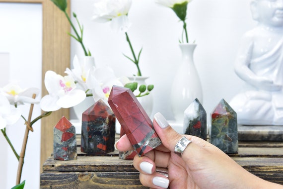 Blood Stone Crystal Points,  African Bloodstone Towers , Blood Stone Generator , Blood Stone Point