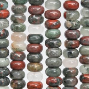 Shop Bloodstone Rondelle Beads! 65 / 32 Pcs – 10x6mm Gray & Red Blood Stone Beads Grade Aaa Genuine Natural Rondelle Gemstone Loose Beads (110533) | Natural genuine rondelle Bloodstone beads for beading and jewelry making.  #jewelry #beads #beadedjewelry #diyjewelry #jewelrymaking #beadstore #beading #affiliate #ad