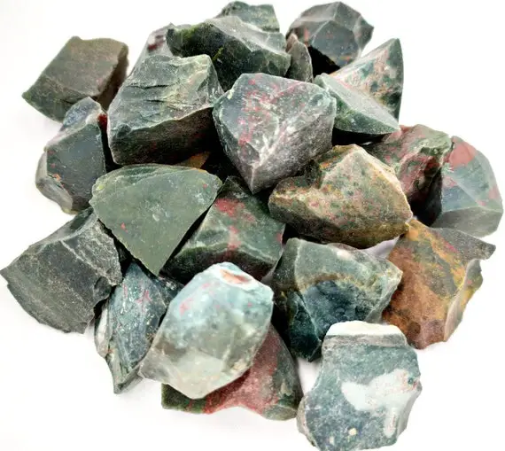 Bloodstone Rough Natural Stones 1 Inch Bloodstone Raw Stones Natural Bloodstone Crystals Pack Size Of 1, 2, 3, 5 And 10 Pieces