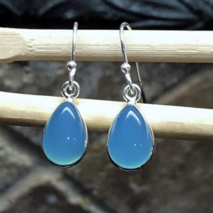 Shop Blue Chalcedony Jewelry! Attractive 925 Sterling Silver BLUE CHALCEDONY Earrings, Gemstone Earrings, Birthstone Earrings, Gift Earrings, Gift For Her, Stone Jewelry, | Natural genuine Blue Chalcedony jewelry. Buy crystal jewelry, handmade handcrafted artisan jewelry for women.  Unique handmade gift ideas. #jewelry #beadedjewelry #beadedjewelry #gift #shopping #handmadejewelry #fashion #style #product #jewelry #affiliate #ad