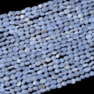 Shop Blue Lace Agate Chip & Nugget Beads! 6-8MM Natural Chalcedony Blue Lace Agate Gemstone Pebble Nugget Loose Beads (D184) | Natural genuine chip Blue Lace Agate beads for beading and jewelry making.  #jewelry #beads #beadedjewelry #diyjewelry #jewelrymaking #beadstore #beading #affiliate #ad