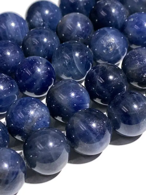 Blue Sapphire Round Beads • 6 Mm Size • Top Quality Aaa 40 Cm Length • Natural Sapphire Beads • Sapphire Round Beads