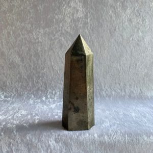 Shop Pyrite Points & Wands! Bold Pyrite Point | Natural genuine stones & crystals in various shapes & sizes. Buy raw cut, tumbled, or polished gemstones for making jewelry or crystal healing energy vibration raising reiki stones. #crystals #gemstones #crystalhealing #crystalsandgemstones #energyhealing #affiliate #ad
