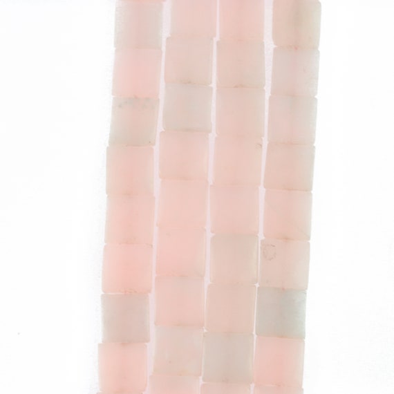 Calcite 12mm Square Beads, Pink Precious Stones, Diy Homemade Necklace, Natural Beads, Jewelry Making, Gemstones Beads