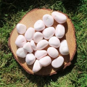 Shop Tumbled Calcite Crystals & Pocket Stones! Mangano Calcite Medium Tumbled | Natural genuine stones & crystals in various shapes & sizes. Buy raw cut, tumbled, or polished gemstones for making jewelry or crystal healing energy vibration raising reiki stones. #crystals #gemstones #crystalhealing #crystalsandgemstones #energyhealing #affiliate #ad