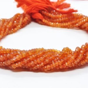 Shop Carnelian Rondelle Beads! Carnelian faceted rondelle beads  Carnelian rondelle beads  Carnelian beads strand  Carnelian faceted beads  Carnelian wholesale beads | Natural genuine rondelle Carnelian beads for beading and jewelry making.  #jewelry #beads #beadedjewelry #diyjewelry #jewelrymaking #beadstore #beading #affiliate #ad
