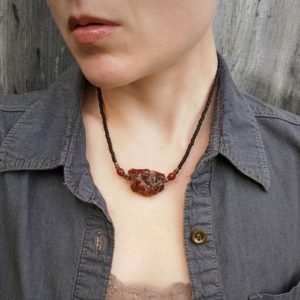 Shop Carnelian Necklaces! Raw Red Carnelian Necklace, natural rough red and black gemstone nugget beaded jewelry | Natural genuine Carnelian necklaces. Buy crystal jewelry, handmade handcrafted artisan jewelry for women.  Unique handmade gift ideas. #jewelry #beadednecklaces #beadedjewelry #gift #shopping #handmadejewelry #fashion #style #product #necklaces #affiliate #ad
