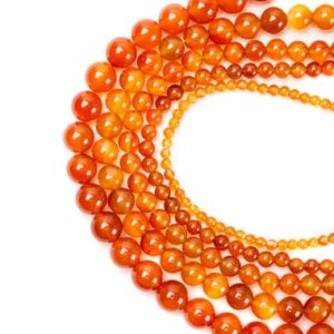 Shop Carnelian Beads! Carnelian Round Beads 15" Full Strand 4mm 6mm 8mm 10mm 12mm | Natural genuine beads Carnelian beads for beading and jewelry making.  #jewelry #beads #beadedjewelry #diyjewelry #jewelrymaking #beadstore #beading #affiliate #ad