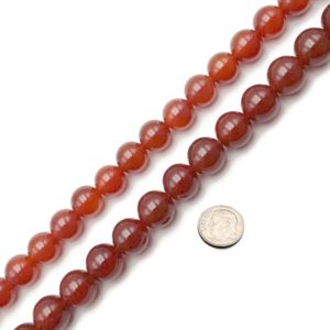 Shop Carnelian Round Beads! Carnelian Smooth Round Beads 14mm 16mm 15.5" Strand | Natural genuine round Carnelian beads for beading and jewelry making.  #jewelry #beads #beadedjewelry #diyjewelry #jewelrymaking #beadstore #beading #affiliate #ad